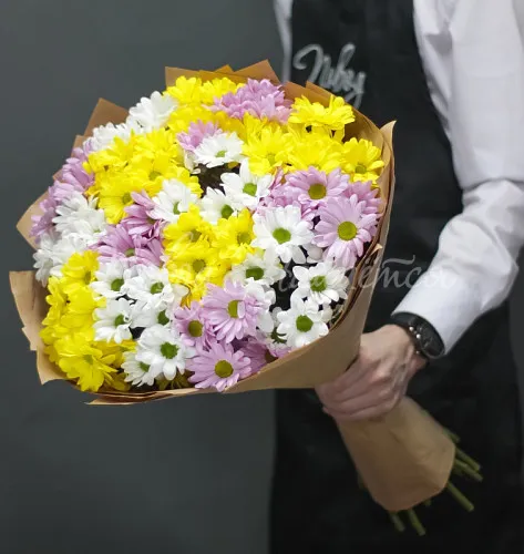 ХРИЗАНТЕМЫ Букет 15 хризантем