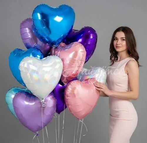 Обычные шары, облака из шаров Облако шаров "Это по любви"