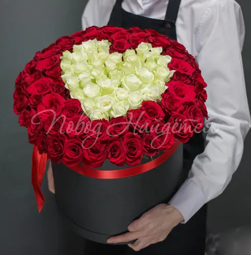 101 роза Букет Горячий поцелуй