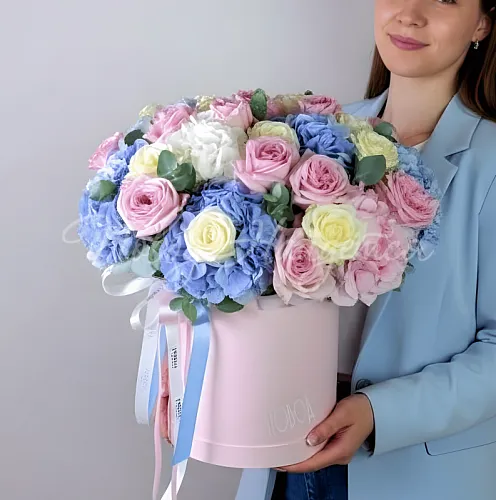 ГОРТЕНЗИИ Букет Голубые облака