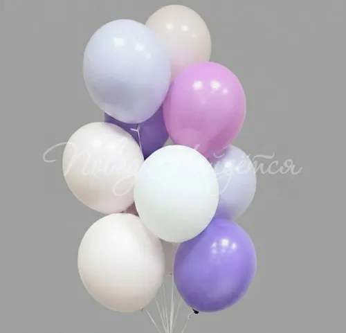 Обычные шары, облака из шаров 11 шариков "Розовая мечта"