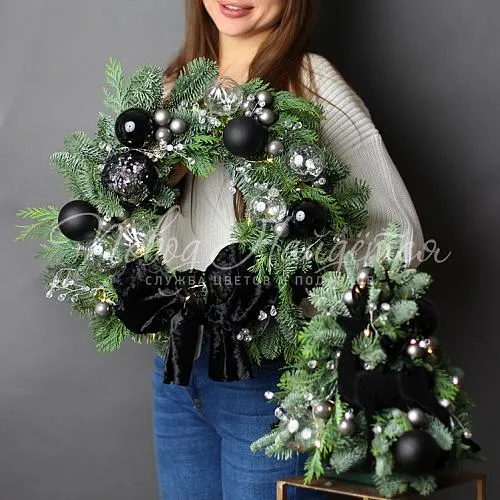 Новогодние композиции Цветочная композиция Новое счастье