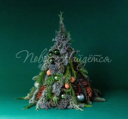 Новогодние композиции Цветочная композиция Сокровища мороза