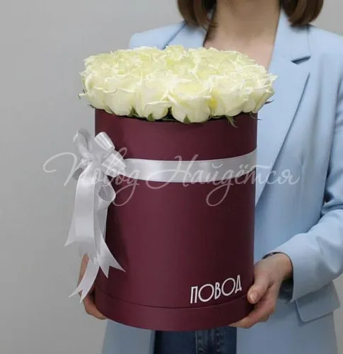 Цветы в шляпной коробке Корзина Желанной