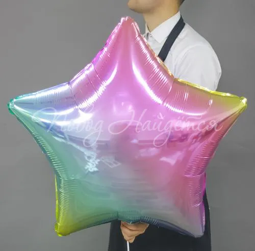 Звезды Звезда Металлик Радуга 90 см