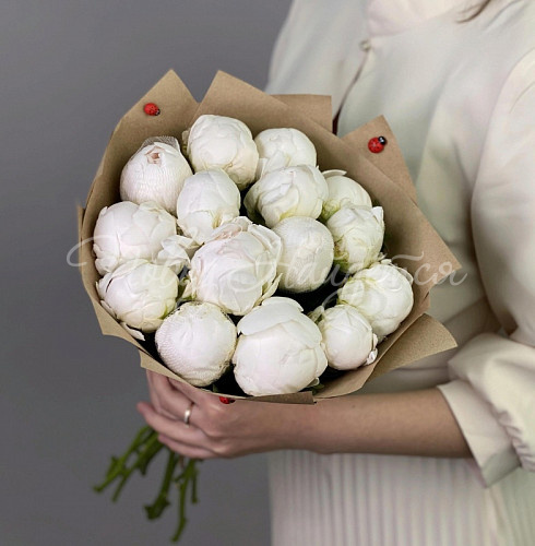 ПИОНЫ Букет Ласковый рассвет