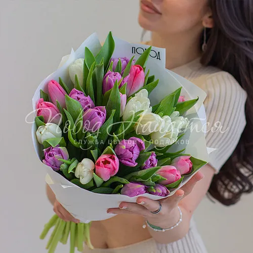 ТЮЛЬПАНЫ Букет Весенний турмалин