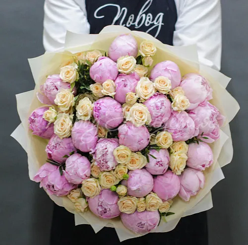 Букет с ПИОНАМИ Букет Медовый месяц