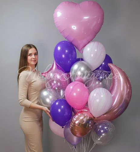 Воздушные шары Облако шаров "Драгоценная"