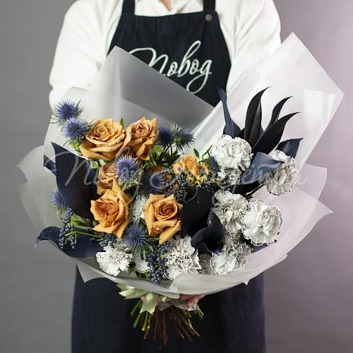 Цветы Букет Черничный ликер