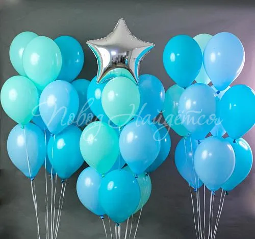 Рождение мальчика Облако шаров "Восхищение"