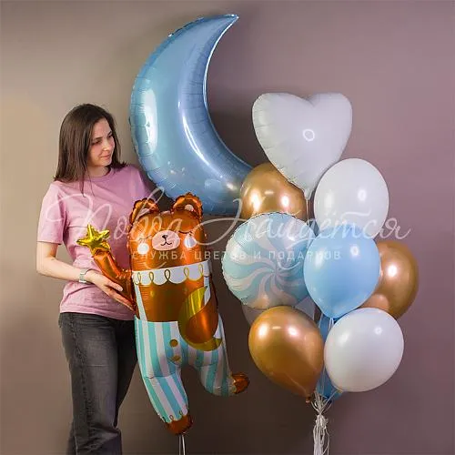 Обычные шары, облака из шаров Облако шаров "На небо за звездой"