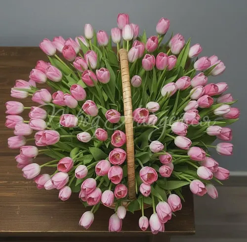 ТЮЛЬПАНЫ Букет Розовое мерцание