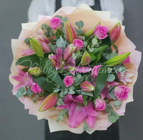 Букеты с ЛИЛИЯМИ Букет Гламурный