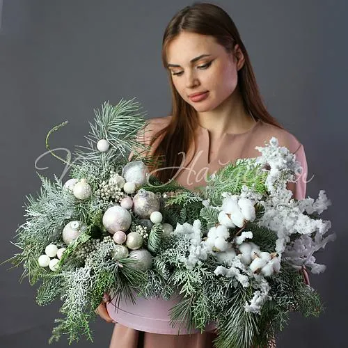 Композиции настольные новогодние Узоры мороза