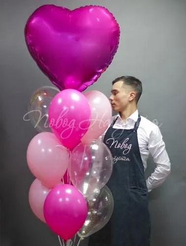 Воздушные шары Облако шаров"В самое сердце"