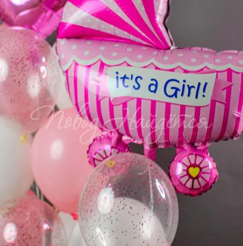 Рождение девочки Облако шаров" Дочурке"