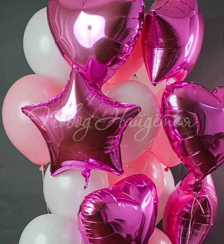 Обычные шары, облака из шаров Облако шаров "Отдавая нежность"