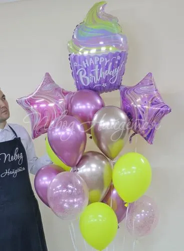 Обычные шары, облака из шаров Облако шаров"От всего сердца с нежностью..."