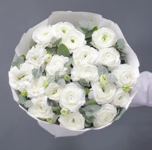 РАНУНКУЛЮСЫ Букет Первый снег