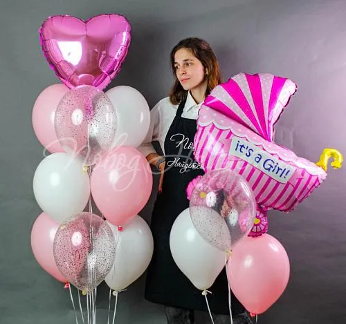 Рождение девочки Облако шаров" Дочурке"