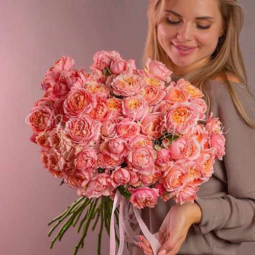 Моно Розы Букет Цветущий мёд