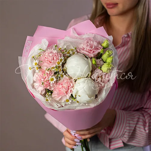 Цветы Букет Йогуртовый крем