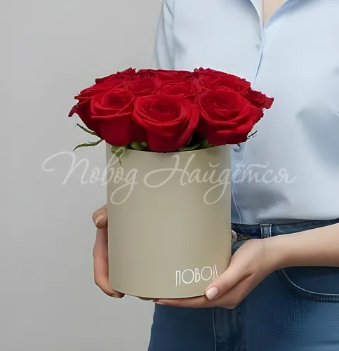 Цветы в шляпной коробке Корзина Знак внимания