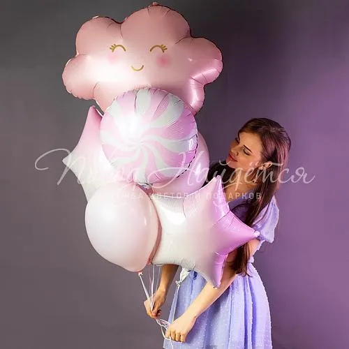 Обычные шары, облака из шаров Облако шаров "Милое облачко"