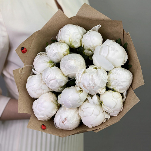 ПИОНЫ Букет Ласковый рассвет