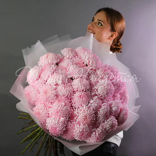ХРИЗАНТЕМЫ Букет Розовый Сонет