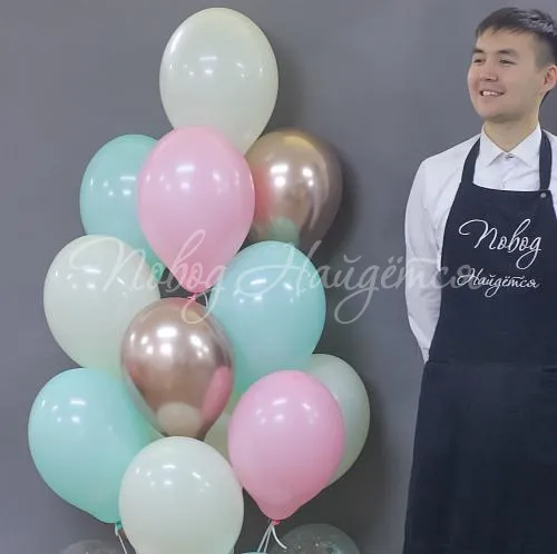 Обычные шары, облака из шаров Облако шаров"Мятная конфетка"