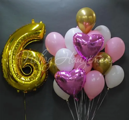 Шары Шары Облако шаров "Шесть лет"