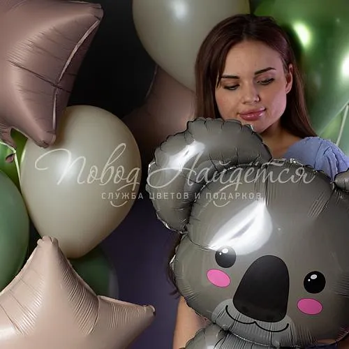 Обычные шары, облака из шаров Облако шаров "Эвкалиптовый"