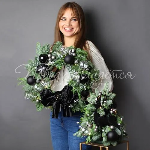 Новогодние композиции Цветочная композиция Новое счастье