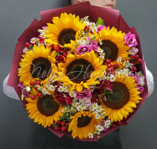 Букет с ЭУСТОМОЙ Букет Летний роман