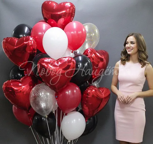 Обычные шары, облака из шаров Облако шаров "Влюбленный по уши"