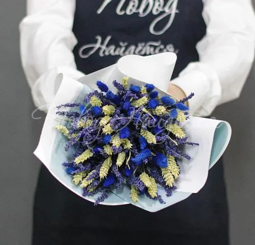 СухоЦветы Букет Голубой агат