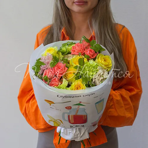 Букеты Букет Клубничный смузи