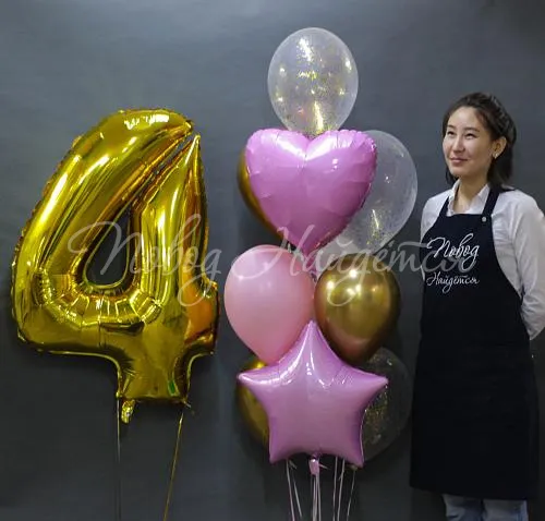 Цифры Облако шаров "Наша девочка"