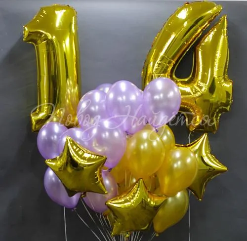 Обычные шары, облака из шаров Облако шаров" Уже четырнадцать"