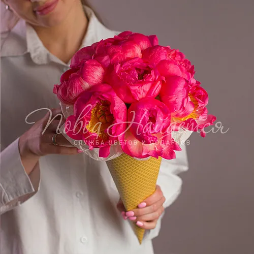 ПИОНЫ Букет Арбузный сорбет