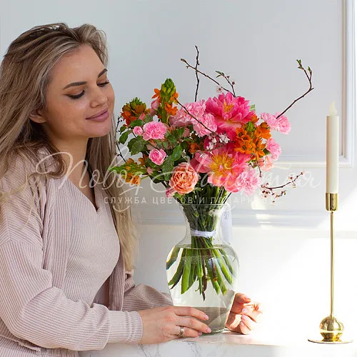 Цветы по подписке Букет Подписка М