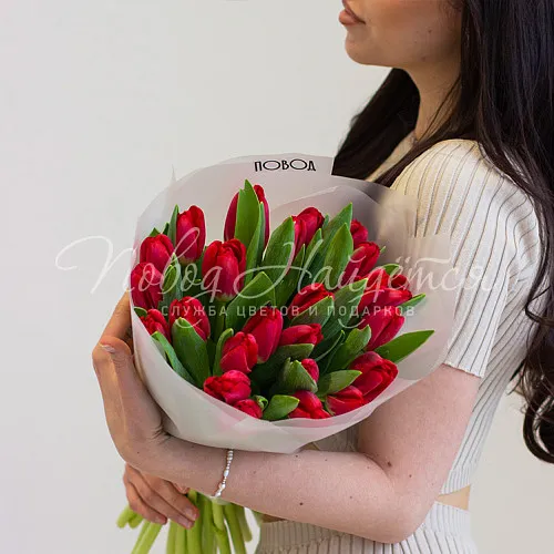 Моно Тюльпаны Букет Яркая страсть