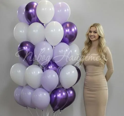 Обычные шары, облака из шаров Облако шаров "Лавандовое поле"