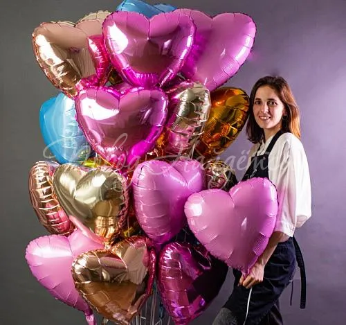 Обычные шары, облака из шаров Облако шаров "Большое счастье"