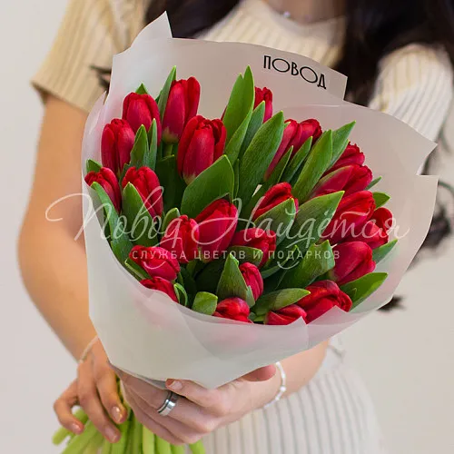 Моно Тюльпаны Букет Яркая страсть