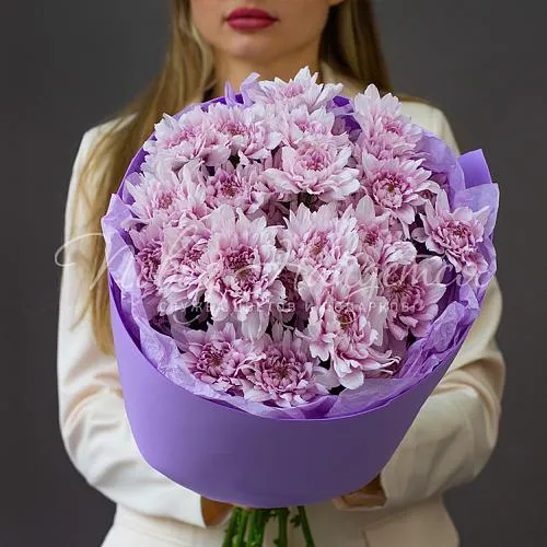 Моно Хризантемы Букет Жемчужное небо