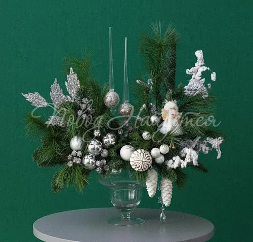 Новогодние композиции Цветочная композиция Зимняя ночь