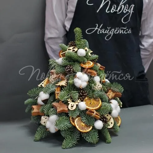 Новогодние композиции Цветочная композиция Снежная